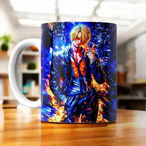 Tasse Sanji One Piece illustrée à la main en Anjou