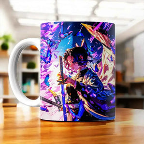 Mug Shinobu Kocho Demon Slayer illustré à la main en Anjou