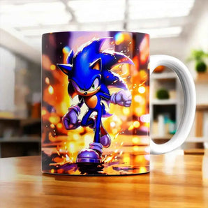 Tasse Sonic SEGA illustrée à la main en Anjou