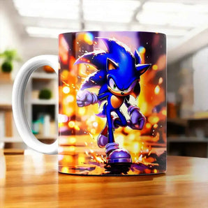Mug Sonic SEGA illustré à la main en Anjou