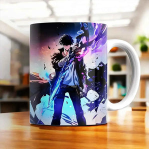 Mug Sung Jin-Woo Solo Leveling illustré à la main en Anjou