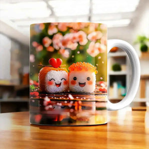 Mug Sushi illustré à la main en Anjou