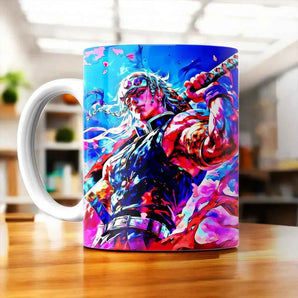 Tasse Tengen Uzui Demon Slayer illustrée à la main en Anjou