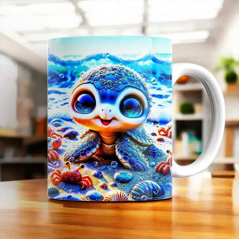Mug Tortue illustré à la main en Anjou