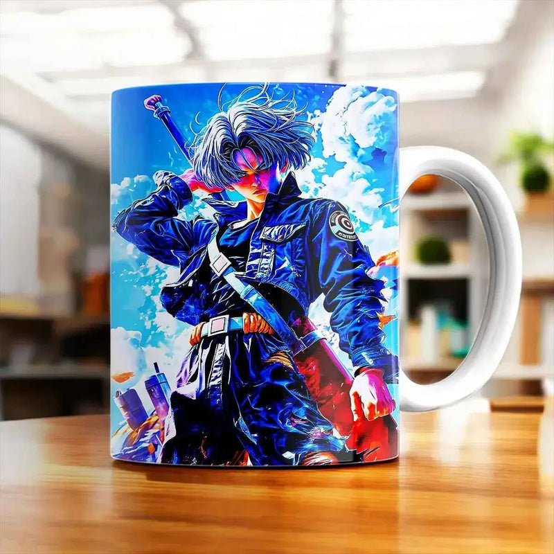 Mug Trunks Dragon Ball illustré à la main en Anjou