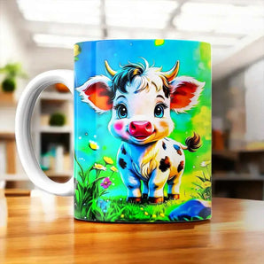 Tasse Vache illustrée à la main en Anjou