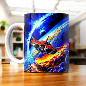 Tasse Vaisseau Goldorak illustrée à la main en Anjou