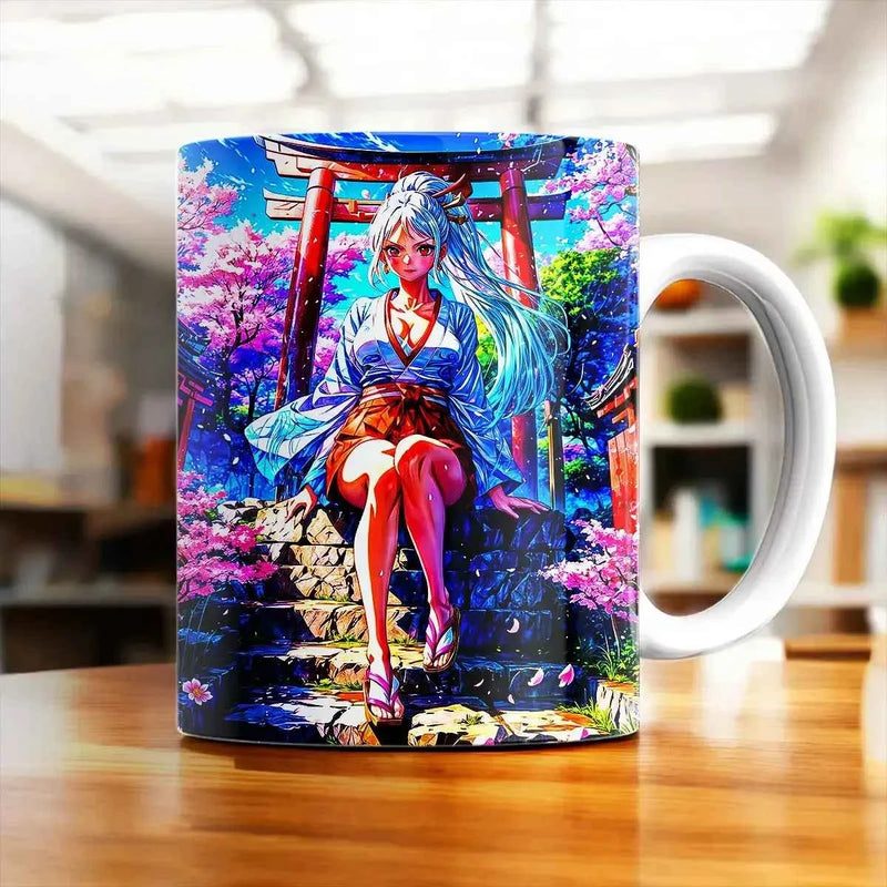 Mug Yamato One Piece illustré à la main en Anjou