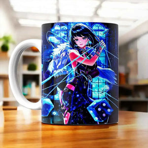 Tasse Yelan Genshin Impact illustrée à la main en Anjou