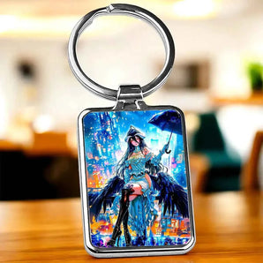 Porte-clé Albedo Overlord illustré à la main en Anjou
