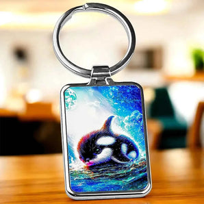 Porte Clé Orque illustré à la main en Anjou