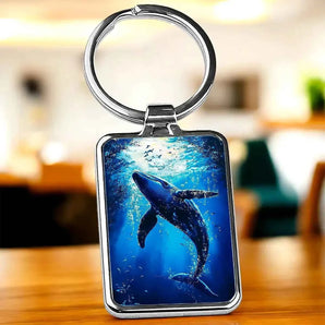 Porte Clé Baleine illustré à la main en Anjou