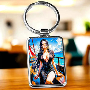 Porte Clé Boa Hancock One Piece illustré à la main en Anjou
