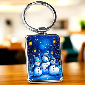 Porte Clé Bonhomme de Neige illustré à la main en Anjou