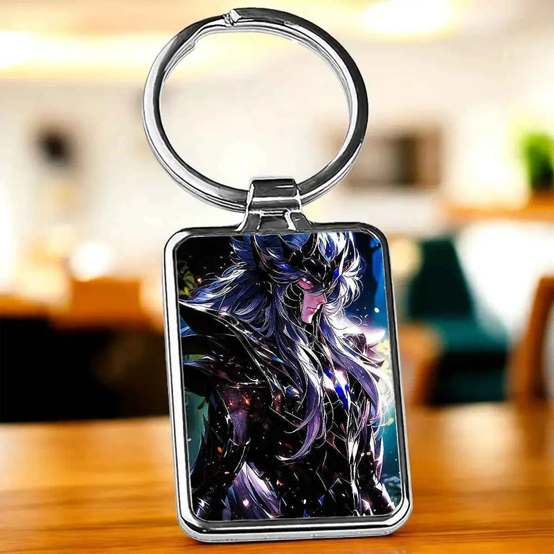 Porte-clé Gémeau Dark Saint Seiya illustré à la main en Anjou
