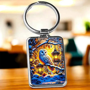 Porte-Clé Chouette illustré à la main en Anjou