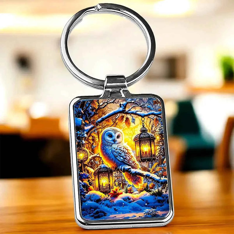 Porte-Clé Chouette illustré à la main en Anjou