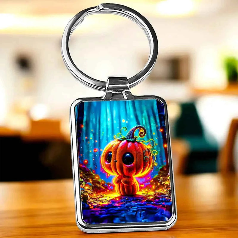 Porte Clé Citrouille illustré à la main en Anjou