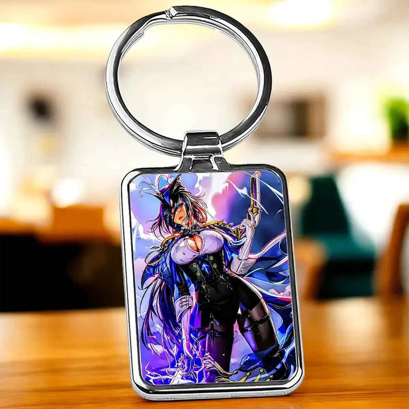 Porte-clé Clorinde Genshin Impact illustré à la main en Anjou