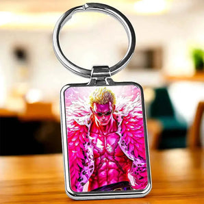 Porte-Clé Doflamingo One Piece illustré à la main en Anjou