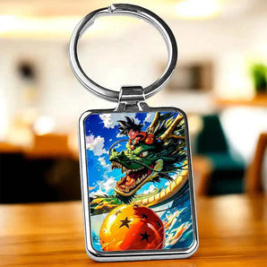 Porte Clé Goku Shenron Dragon Ball illustré à la main en Anjou