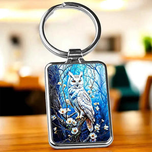 Porte-Clé Hibou illustré à la main en Anjou