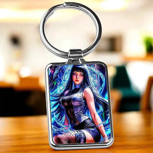 Porte Clé Hinata Naruto illustré à la main en Anjou