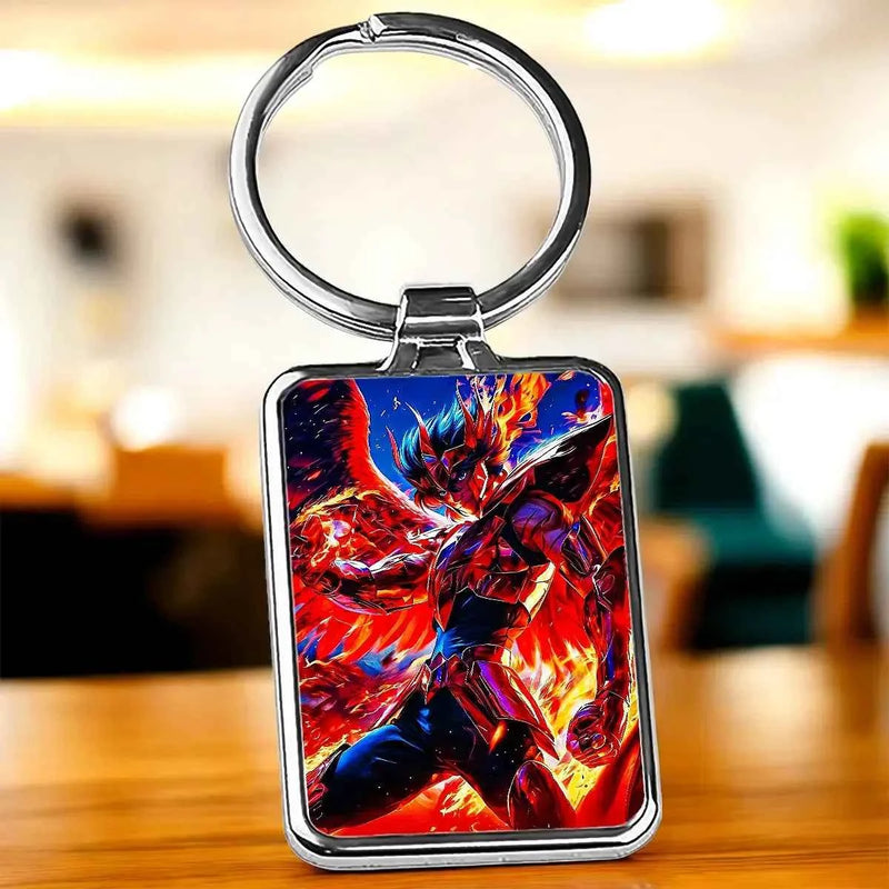 Porte-clé Ikki du Phénix Saint Seiya illustré à la main en Anjou