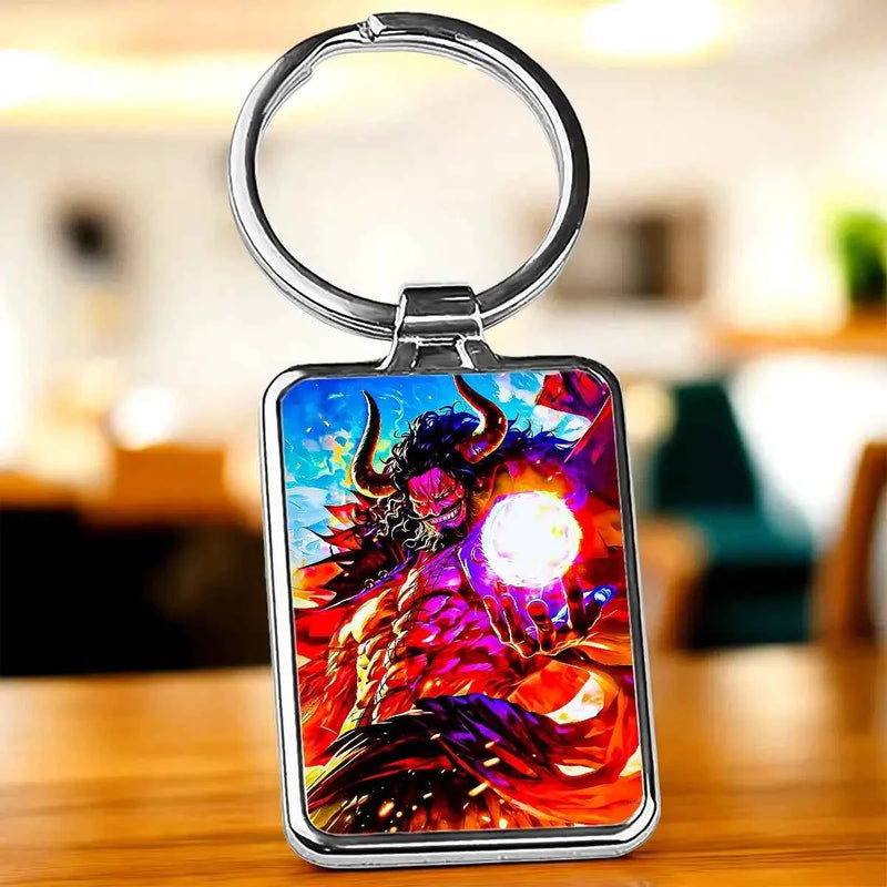 Porte-clé Kaido One Piece illustré à la main en Anjou