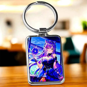 Porte Clé Keqing Genshin Impact illustré à la main en Anjou