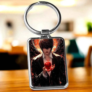 Porte-clé Kira Death Note illustré à la main en Anjou