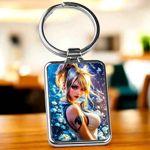 Porte Clé Lucy Heartfilia Fairy Tail illustré à la main en Anjou