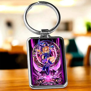Porte Clé Magicienne des Ténèbres Dark Magician Girl Yu-Gi-Oh! illustré à la main en Anjou