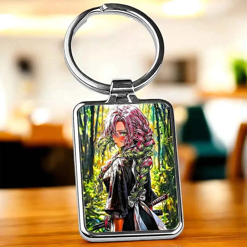 Porte Clé Mitsuri Kanroji Demon Slayer illustré à la main en Anjou