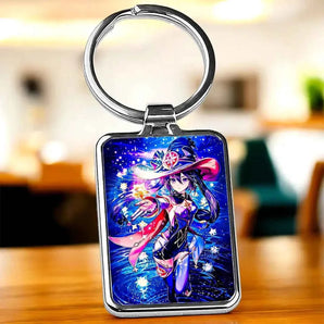 Porte Clé Mona Genshin Impact illustré à la main en Anjou