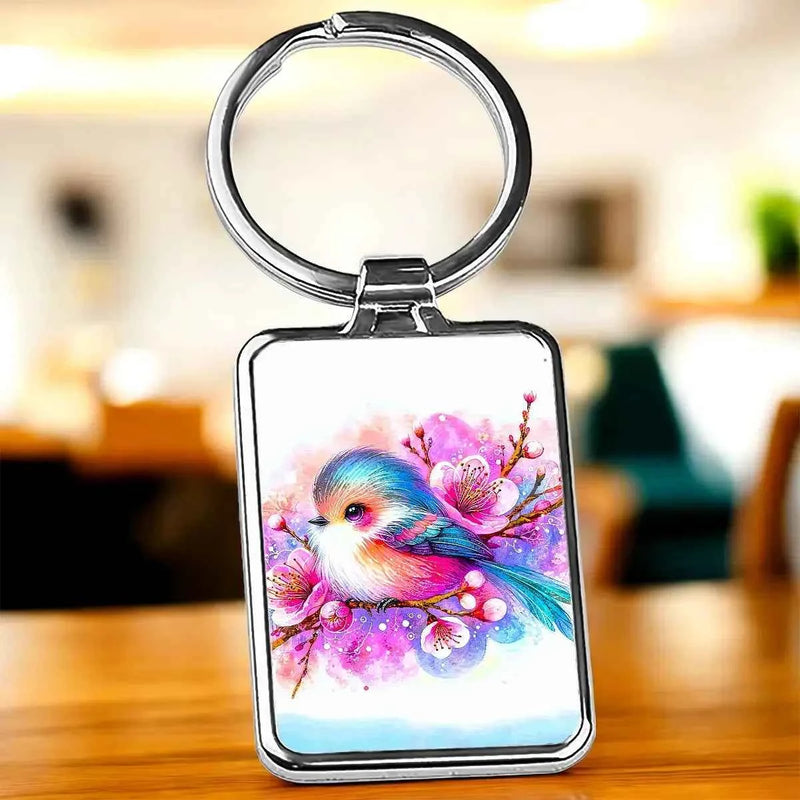 Porte Clé Oiseau Dessin illustré à la main en Anjou