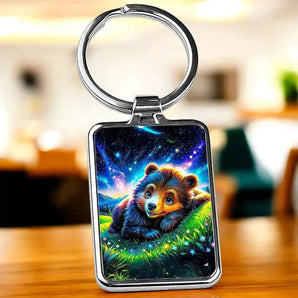 Porte Clé Ourson illustré à la main en Anjou