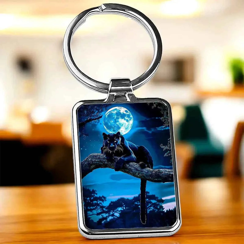 Porte Clé Panthère Noire illustré à la main en Anjou