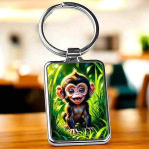 Porte Clé Singe illustré à la main en Anjou