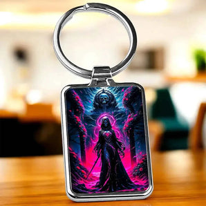 Porte Clé Princesse de la Mort illustré à la main en Anjou