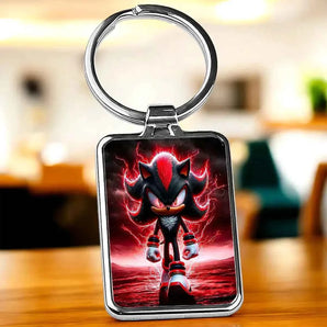 Porte Clé Shadow the Hedgehog SEGA illustré à la main en Anjou