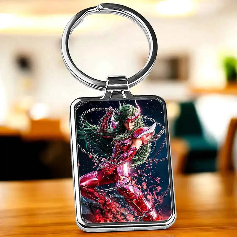 Porte Clé Shun d'Andromède Saint Seiya illustré à la main en Anjou