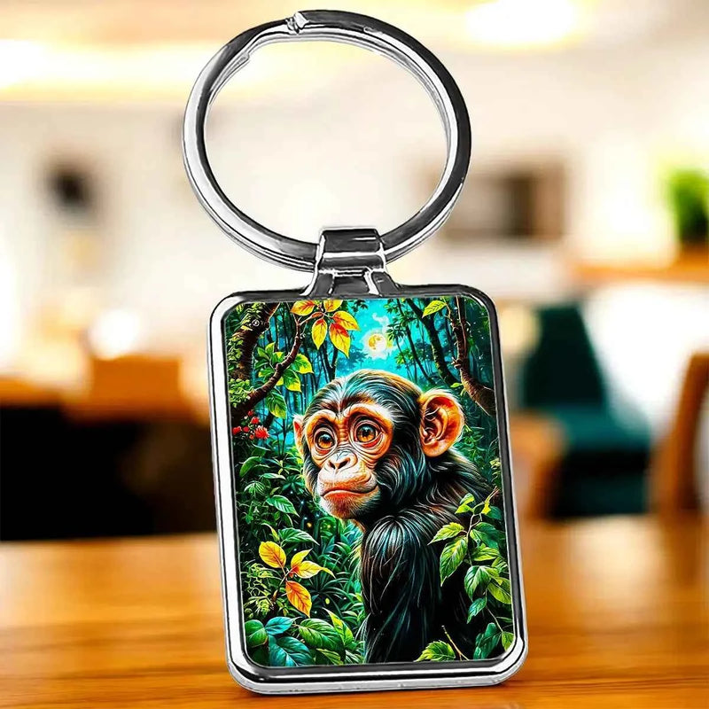 Porte Clé Gorille illustré à la main en Anjou