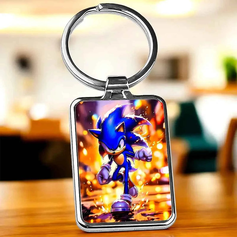 Porte Clé Sonic SEGA illustré à la main en Anjou