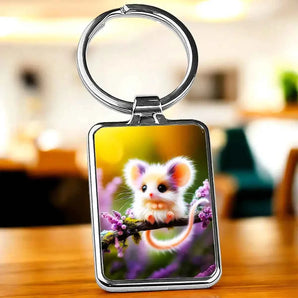 Porte Clé Souris illustré à la main en Anjou