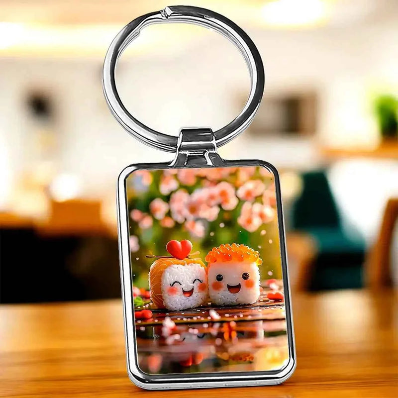 Porte Clé Sushi illustré à la main en Anjou