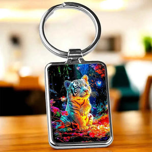Porte Clé Tigreau illustré à la main en Anjou
