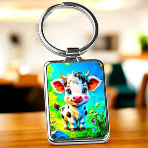 Porte Clé Vache illustré à la main en Anjou