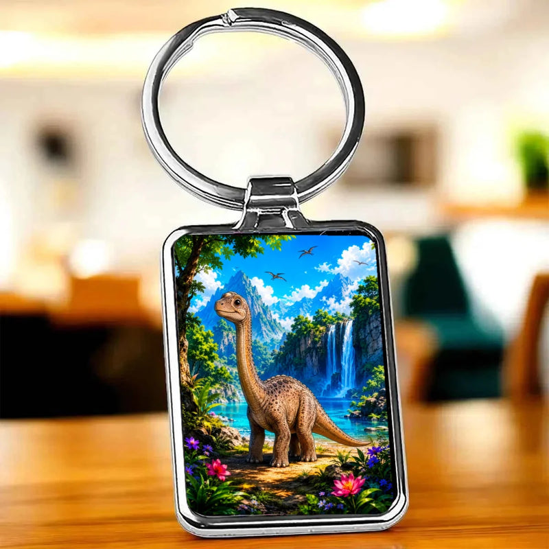 Porte-Clé Dinosaure illustré à la main en Anjou