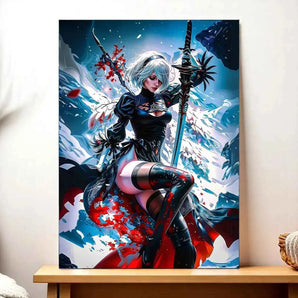 Tableau 2B Nier Automata illustré à la main en Anjou